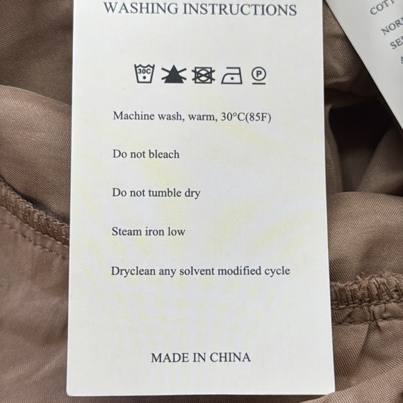 Dokotoo NWT Tan Square Neck Tie Back 3/4 Sleeve Aline Mini Dress Size Small - Picture 11 of 14